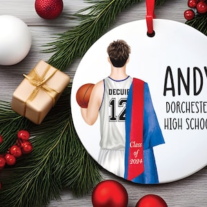 Graduation 2025 Custom Graduation Basketball Ornament | Personalized Graduation Ornament | Christmas Grad | Congrats | Class of 2026