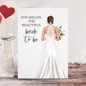 Wedding Custom To The Beautiful Bride to Be Card | Personalized Bridesmaid Maid of Honor Card | Congrats | Congratulations | Bridal Shower