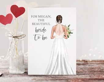 Wedding Custom To The Beautiful Bride to Be Card | Personalized Bridesmaid Maid of Honor Card | Congrats | Congratulations | Bridal Shower