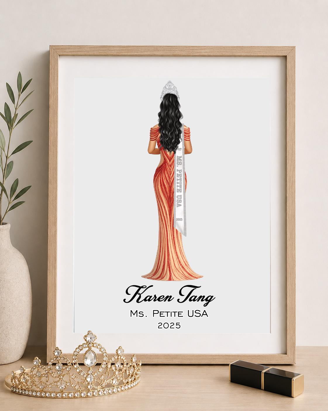 Personalized Pageant Portrait 5x7 | 8x10 Pageant Printed Keepsake ...