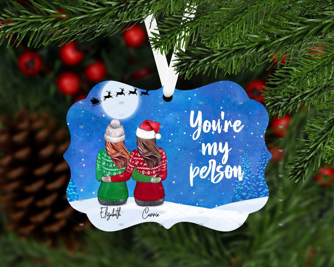 Best Friend Ornament Couple Personalized Christmas Ornament Custom Ornament Best Friend Gifts