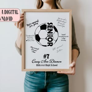 Graduation Senior Night 2025 Soccer Custom Portrait | Personalized Senior Print | Congrats | Congratulations Grad | Class of 2024 |