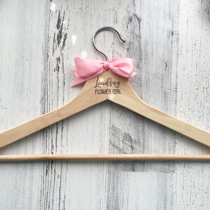 Personalized Engraved Wedding Party Wooden Hanger | Bride Gift | Wedding Keepsake, MOH Dress Hanger, Bridesmaid, Bridal Party Gift, Shower