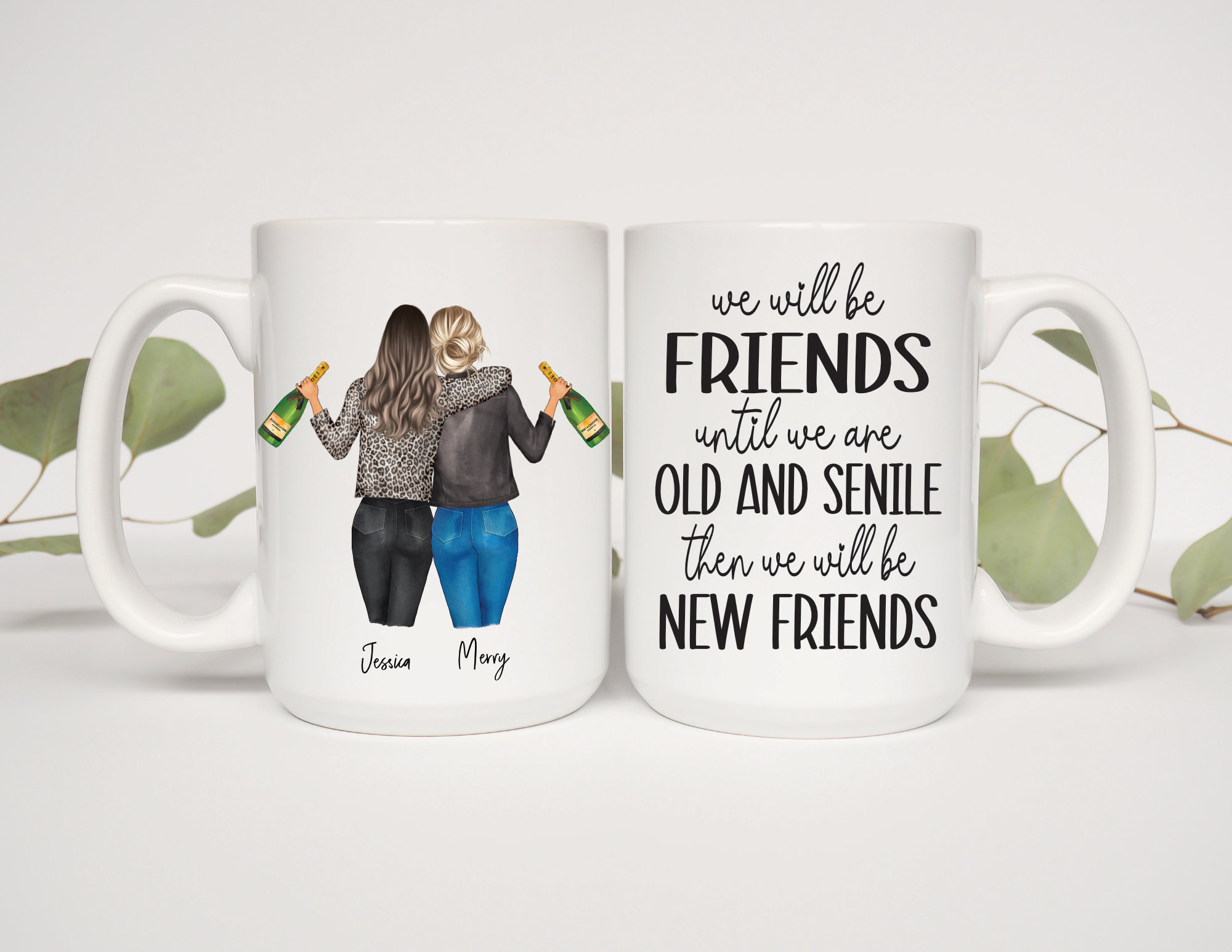 Personalized Mug - Up to 5 Girls - Besties Mug - Si Les Bons Amis Sont  Difficiles À Trouver