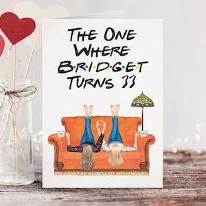 Best Friends or Sister Birthday Personalized Greeting Card | Birthday Card for BFF | Birthday Card - for Bestie gift Wedding