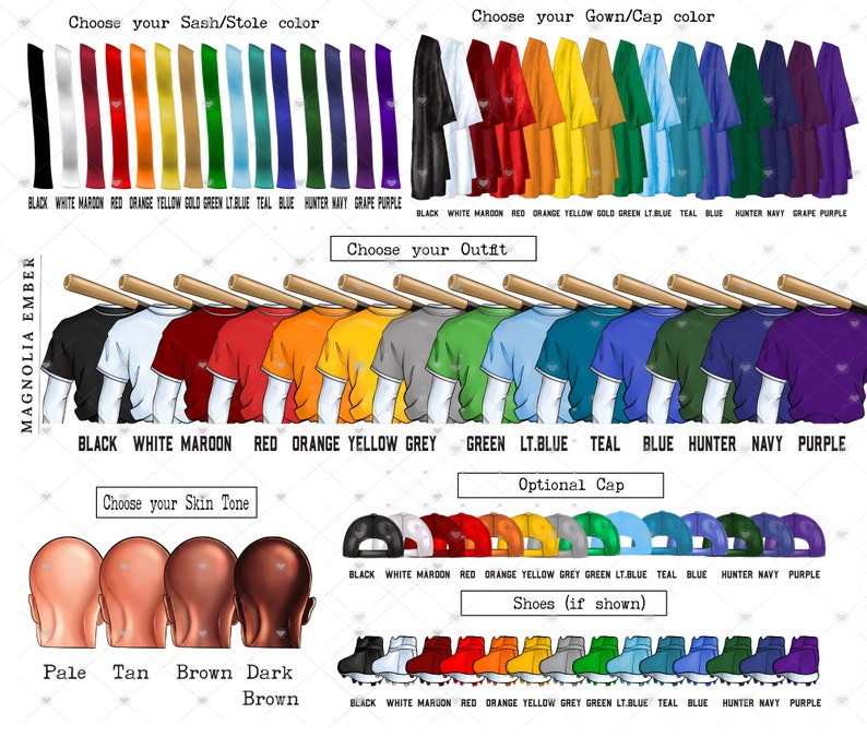 May include: A customizable baseball-themed character design template. Choose from a variety of skin tones, hair colors, clothing colors, and accessories. The template includes a baseball bat, cap, and shoes.