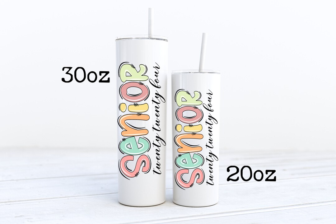 Personalized Senior 2025 Skinny Tumbler Travel Cup Senior High School