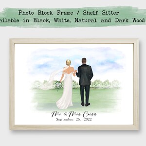 Wedding | Mr & Mrs Landscape Wedding Photo | 5x7 Framed Photo Box or 8x10  Custom Print | Wedding gift | Bride Gift Custom Wedding Portrait