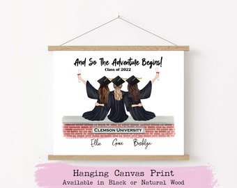 Graduation 2024 -The Adventure Begins 5x7 Framed Photo Box or 8x10  Custom Print | Class of 2023 gift | Grad Gift | Custom Graduation Gift