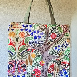 Cotton canvas bag with Slovakia and Bratislava themes