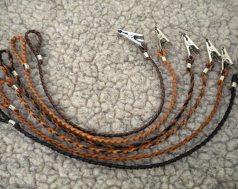 Leather Hat Leash - Loop & Clip