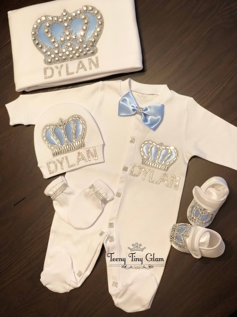 Personalized Take Home Outfit Baby Boy Coming Home Outfit Baby Boy Coming home outfit Crown Jewels