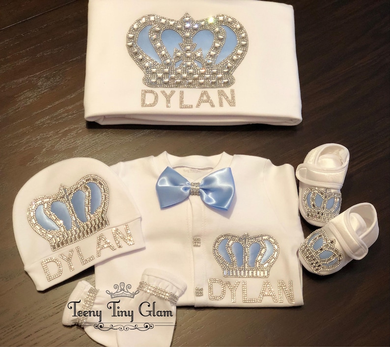 Personalized Take Home Outfit Baby Boy Coming Home Outfit Baby Boy Coming home outfit Crown Jewels