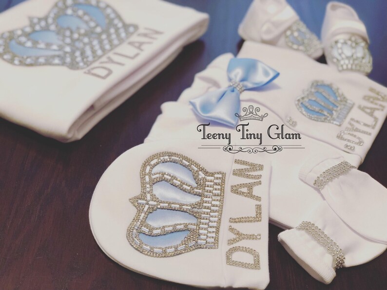 Personalized Take Home Outfit Baby Boy Coming Home Outfit Baby Boy Coming home outfit Crown Jewels