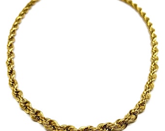 Collana Torcione Acciaio Gold