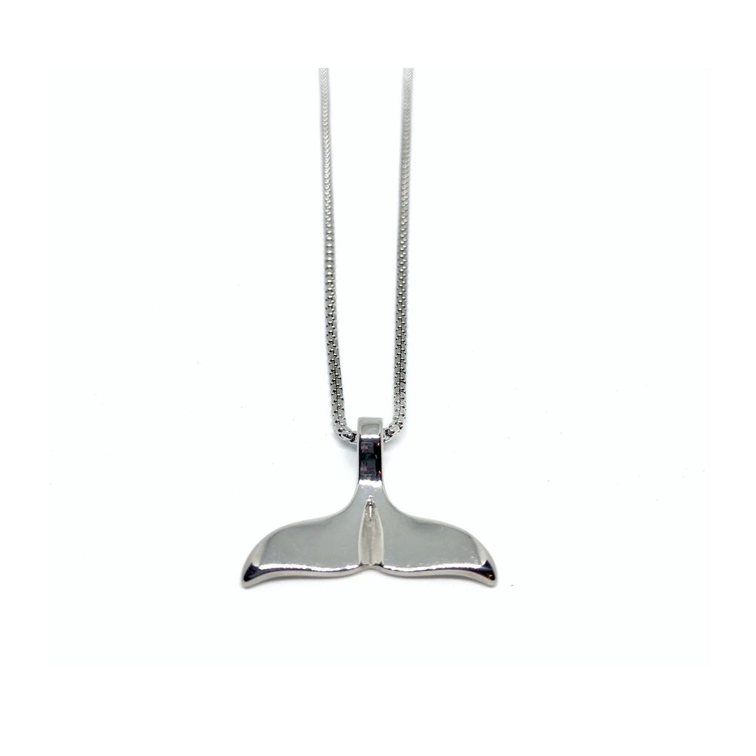Set Collana E Orecchini Argento 925 Con Ciondolo Coda Di Balena/sirena, N131