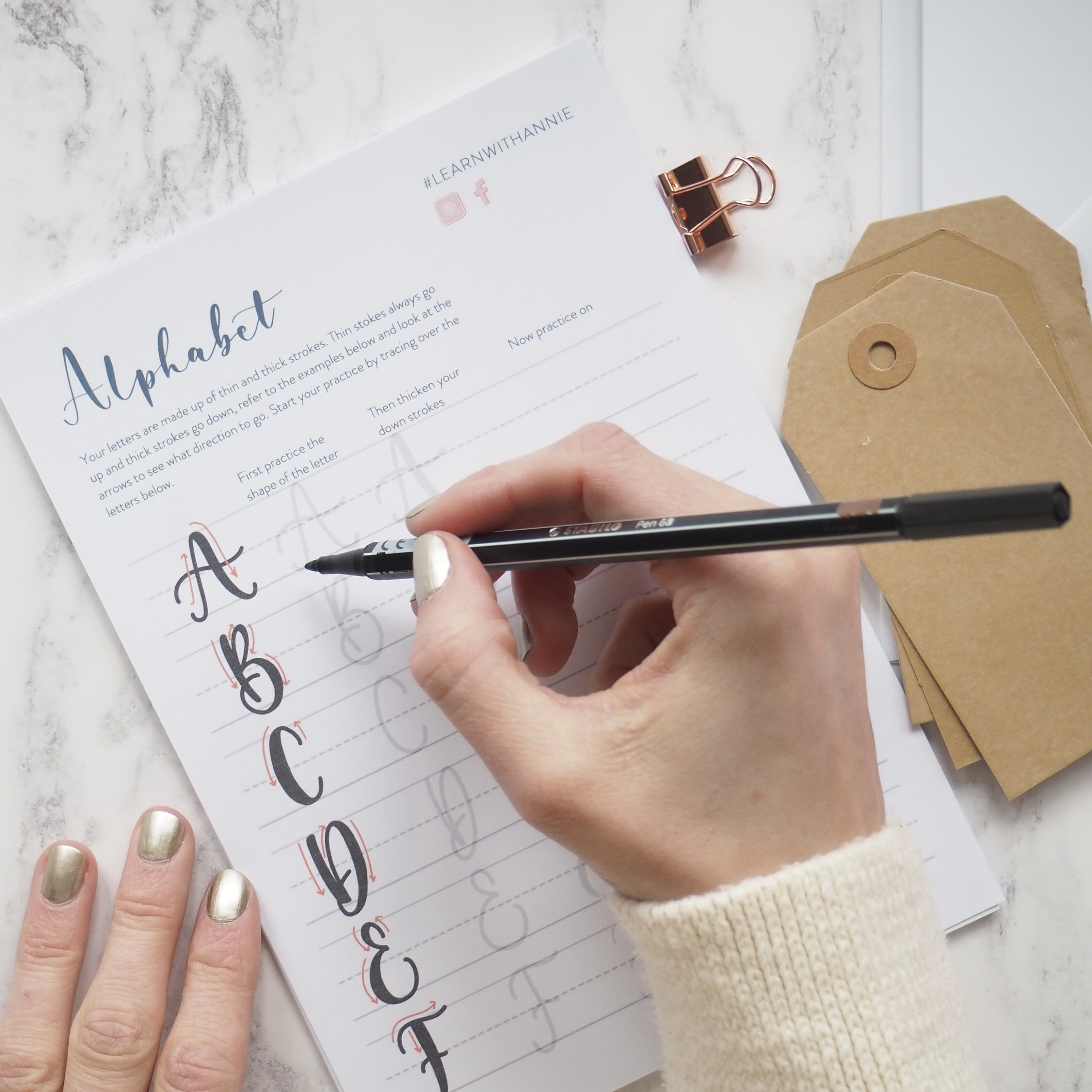 Children's Calligraphy Kit Creative Lettering Kit Etsy