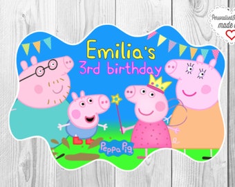 10 Peppa Pig Magical Unicorn Invitations Birthday Party Etsy - peppa pig seaside holiday roblox code