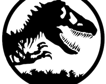 Jurassic Dinosaur World Logo Vinyl Decal / car decal / window decal.
