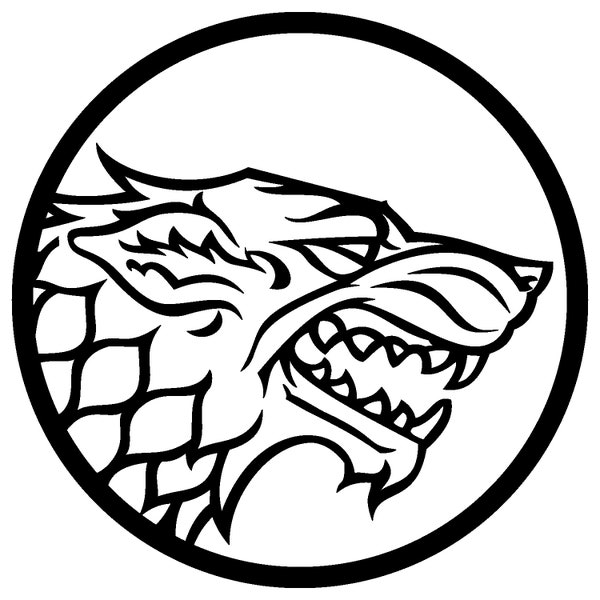 House Stark Decal Etsy