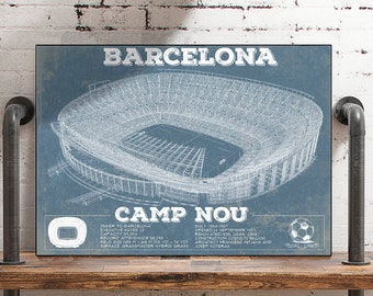 Barcelona Football Fridge Magnet Print Stadium Street Sign Design Nou Camp