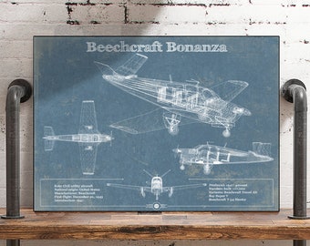 Airplane Blueprint | Etsy