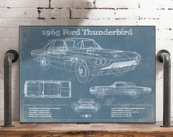 Ford Thunderbird History 1955-1966 Extremely Rare Car Poster/Original Printings!