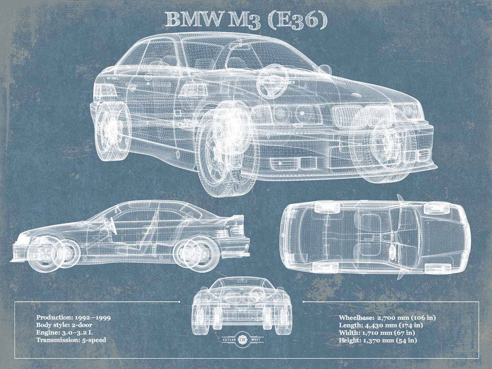 Bmw e36 blueprint
