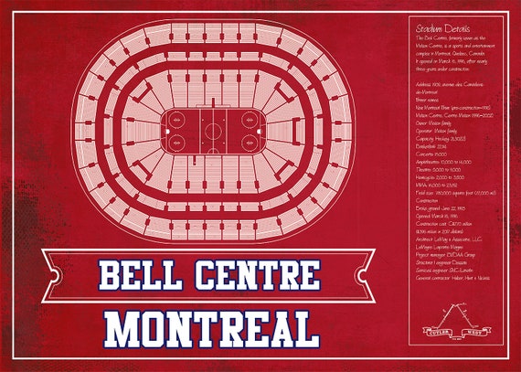 Detailed Bell Centre Seating Chart