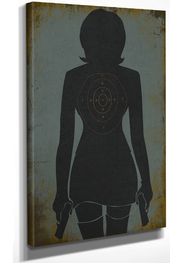 Target Wall Art Woman Shooting Vintage Framed Target Wall Art Woman Shooting, Chandelier Wall Decal Target