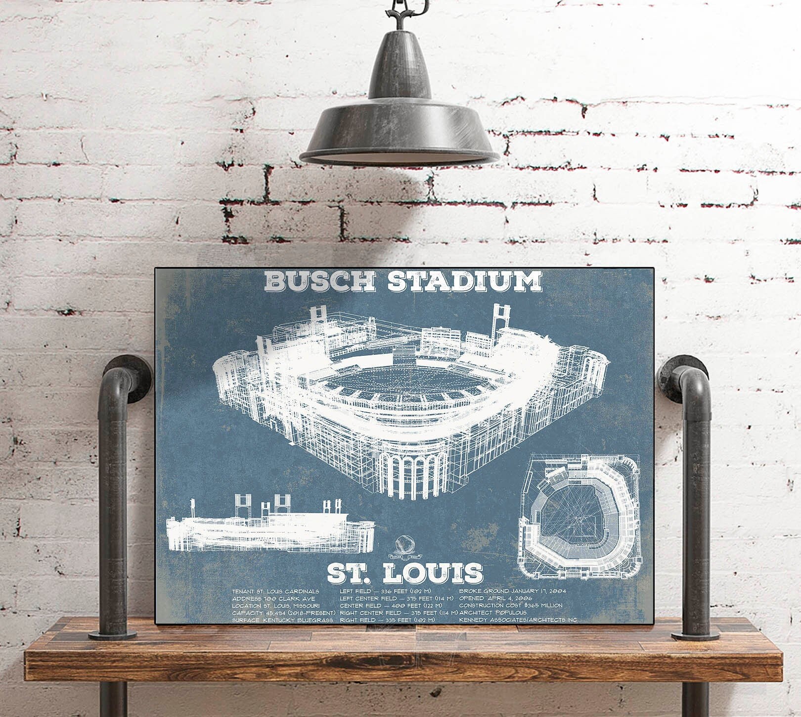 St. Louis Cardinals Busch Stadium Vintage Baseball Print | Etsy