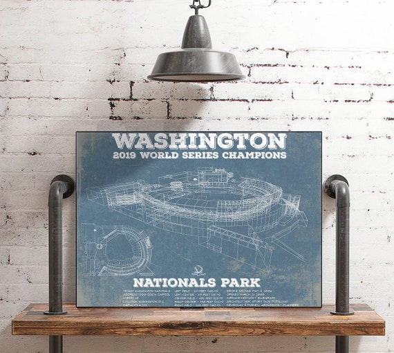 Washington Nationals National Park Vintage Stadium Blue | Etsy