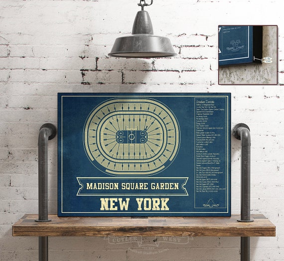 New York Rangers Madison Square Garden Seating Chart Vintage Etsy