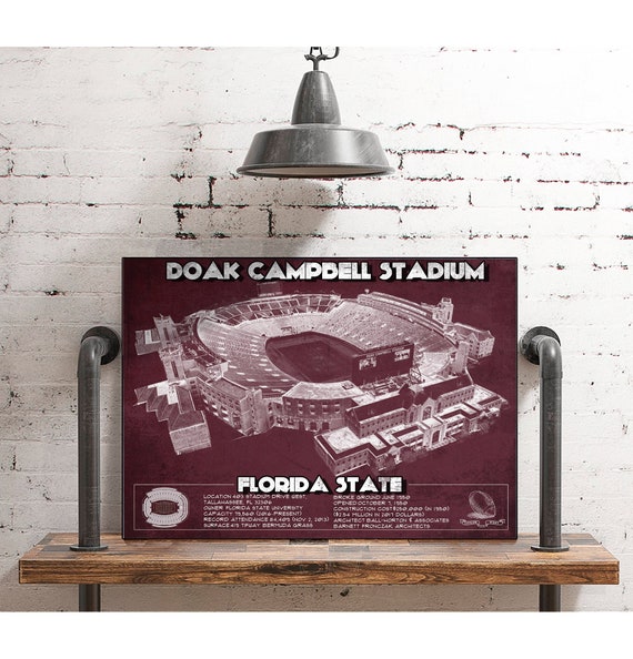 Florida State Seminoles Doak Campbell Stadium Vintage FSU | Etsy