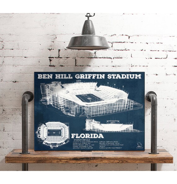 Ben Hill Griffin Stadium Art University of Florida Gators | Etsy