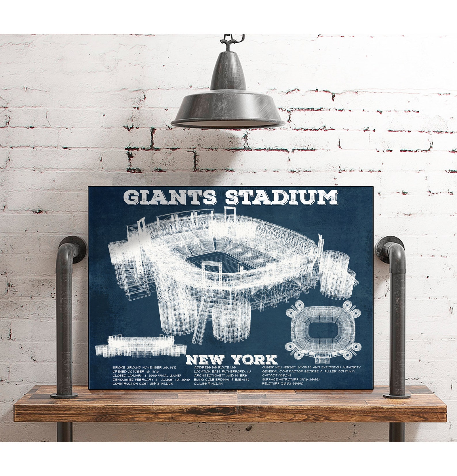 Giants Stadium the Meadowlands New York Vintage Print | Etsy