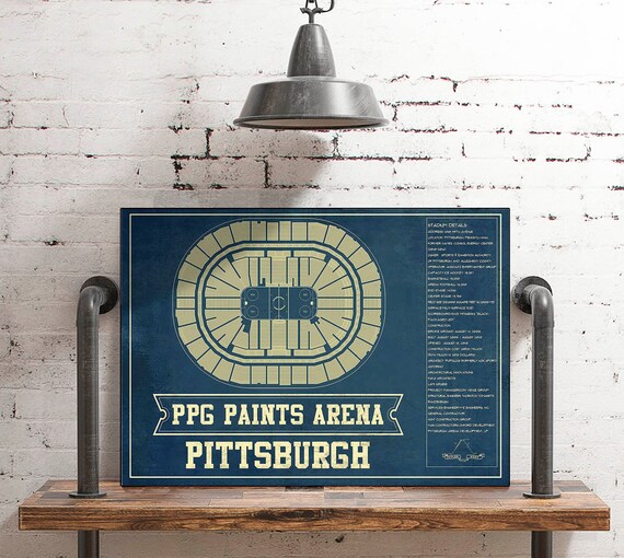 Pittsburgh Penguins PPG Paints Arena Seating Chart Vintage | Etsy