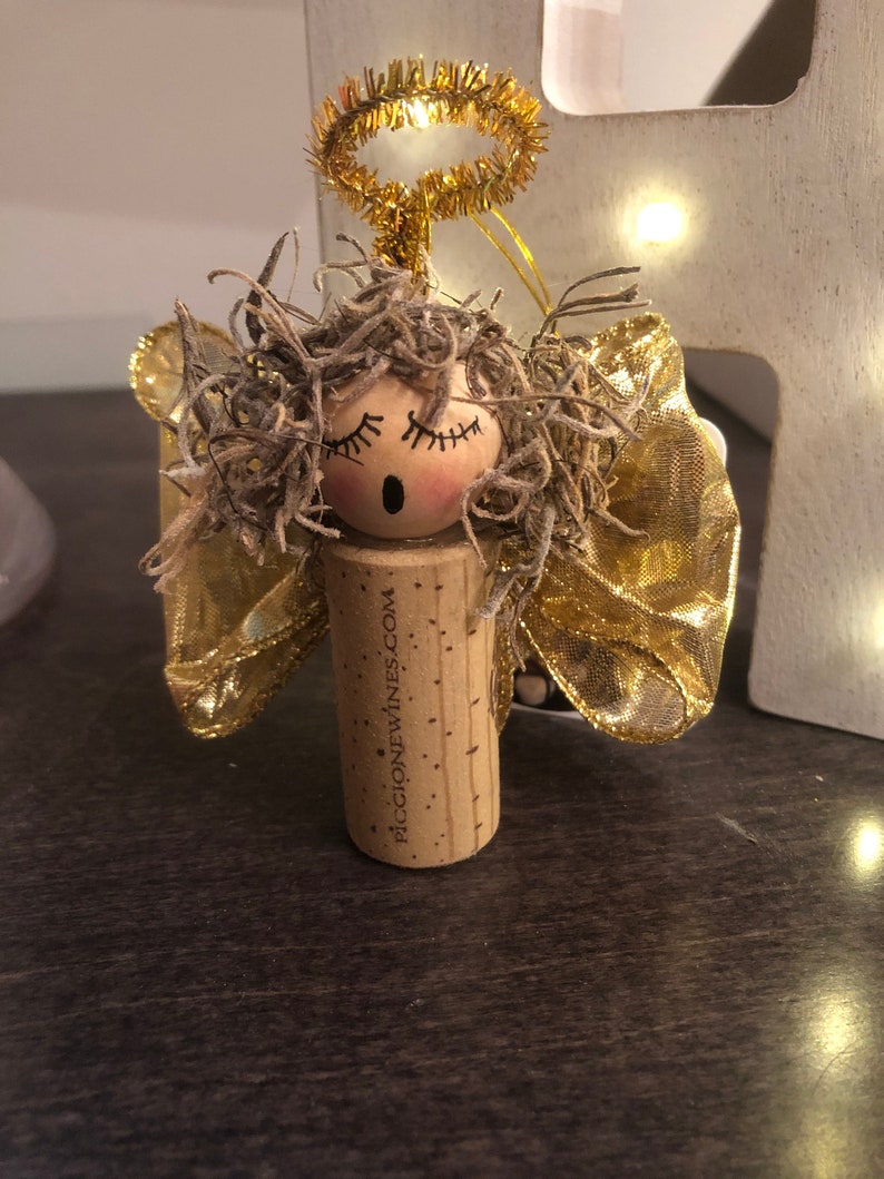 Cork Angel Ornament Etsy