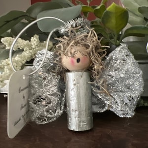 Silver Angel from wine cork