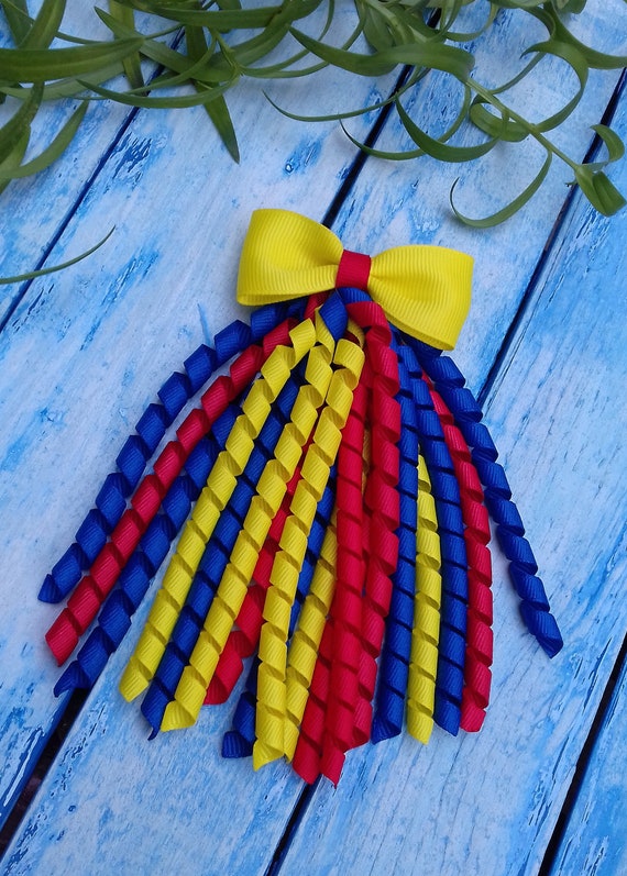 Korker Hair Bow Korker Hair Tie Korker Girl Hair Bow Yellow Etsy