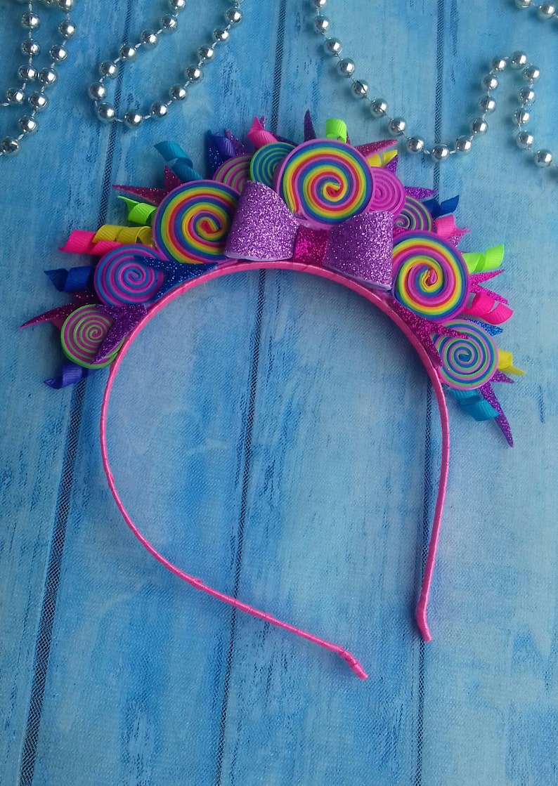 Rainbow Headband Candy Headband Candyland inspired Sweet Etsy