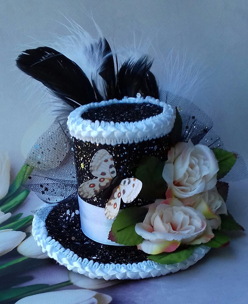 Mini top hat Cameo mini top hat Headband Victorian Cameo Etsy