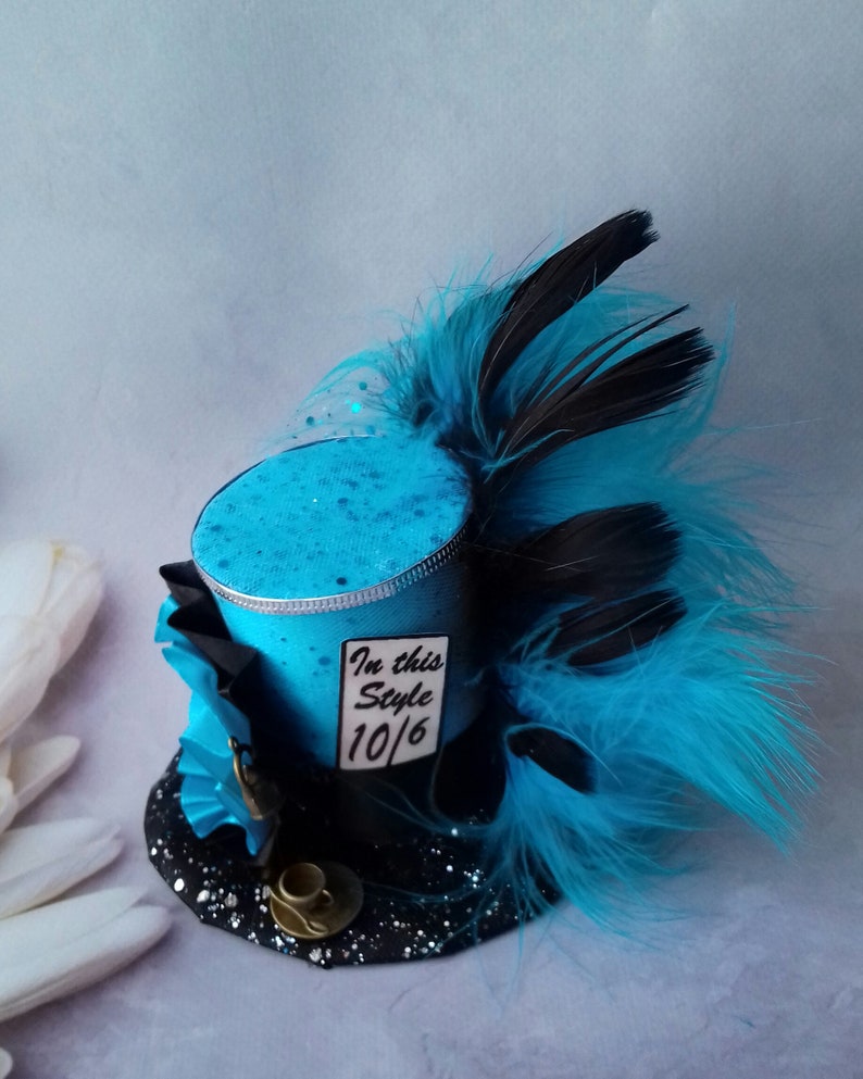 Mad Huthut Mini-Hut Alice im Wunderland blau schwarz Mini ...