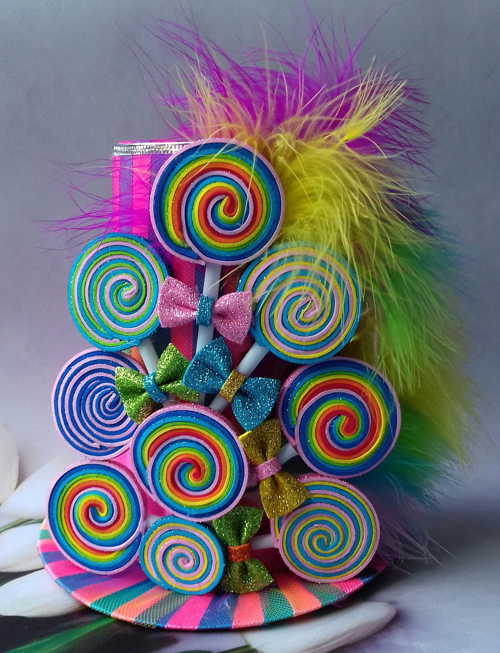 Candyland inspired Candy top hat Tea party hat Birthday Etsy
