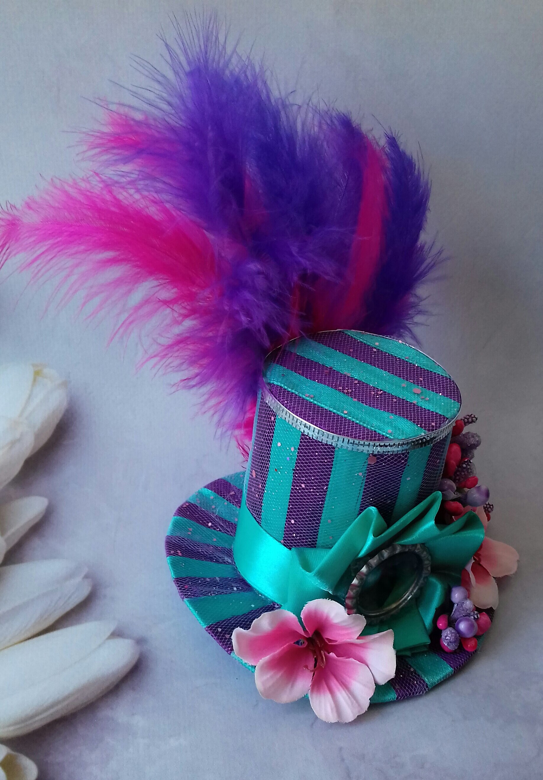 Cheshire Cat Mini Top hatMad hatter hat Headband Alice in Etsy