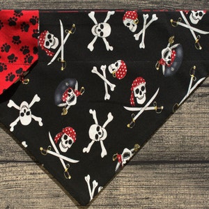 Pirate Dog Bandana-Over the Collar-Summer Vacation Florida Talk Like a Pirate Day Halloween  Pirates of the Caribbean