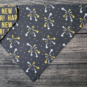 New Year/ Anniversary Dog Bandana-Over the Collar- Happy New Year Celebration Milestone