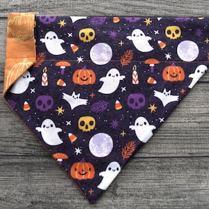 Halloween-hondenbandana - over de kraag - Friendly Ghosts & Friends - Fall Pumpkin Spice