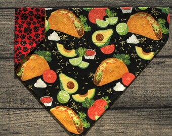 Taco Tuesday Dog Bandana- Over the Collar - Tacos & Paws - Cinco de Mayo Mexican Food