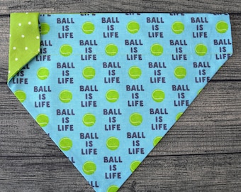 Summer Dog Bandana- Over the Collar - Ball is Life - Park Go for a Walk